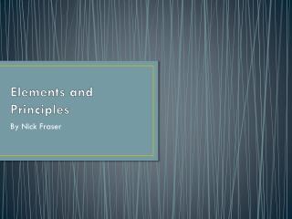 Elements and Principles