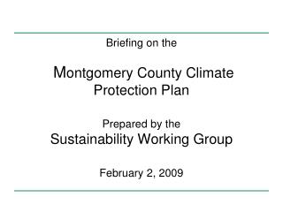 Sustainability Working Group