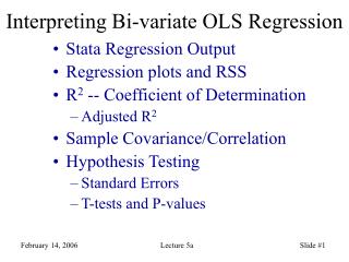 Interpreting Bi-variate OLS Regression