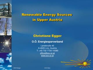 Renewable Energy Sources in Upper Austria