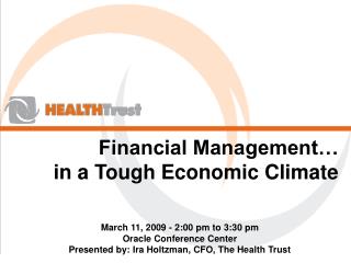 Financial Management… in a Tough Economic Climate