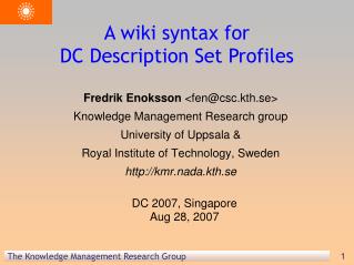 A wiki syntax for DC Description Set Profiles