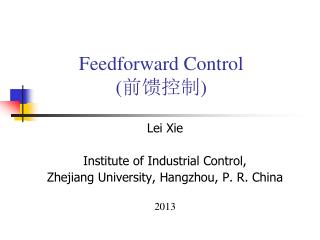 Feedforward Control ( 前馈 控制 )
