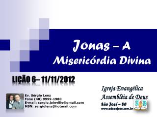 Jonas – A Misericórdia Divina