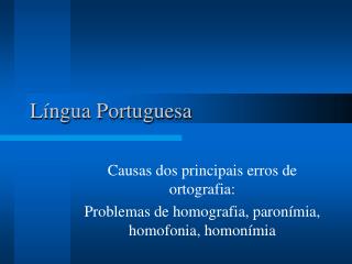 Língua Portuguesa