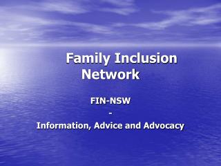 Family Inclusion Network