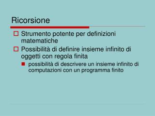 Ricorsione