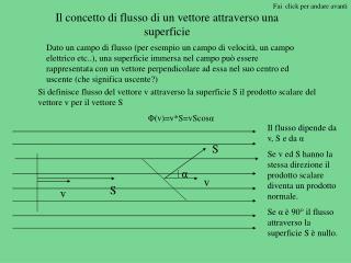 Il concetto di flusso di un vettore attraverso una superficie