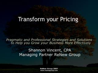 Transform your Pricing