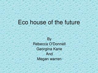 Eco house of the future