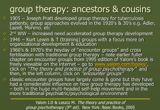 group therapy: ancestors &amp; cousins