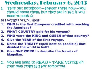 Wednesday, February 6, 2013