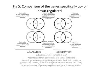 Fig 5. Comparison of the genes specifically up- or down-regulated