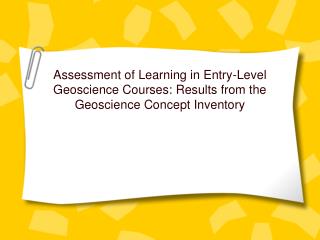 What is Geoscience Concept Inventory?
