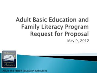 Adult Basic Education and Family Literacy Program Request for Proposal