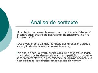 Análise do contexto