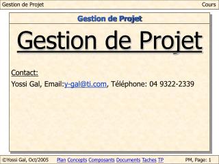 Gestion de Projet