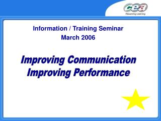 Information / Training Seminar March 2006