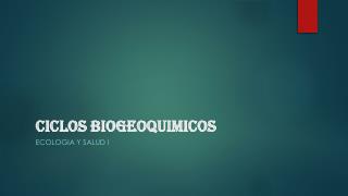 CICLOS BIOGEOQUIMICOS