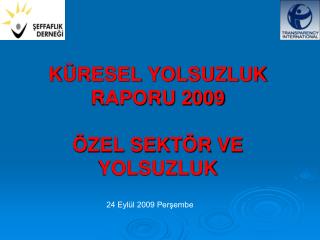 KÜRESEL YOLSUZLUK RAPORU 2009 ÖZEL SEKTÖR VE YOLSUZLUK