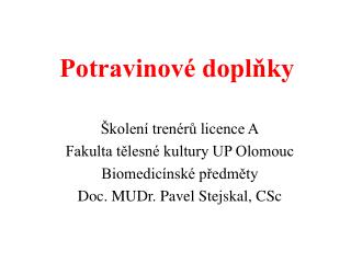 Potravinové doplňky