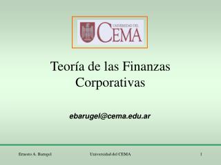 Teoría de las Finanzas Corporativas