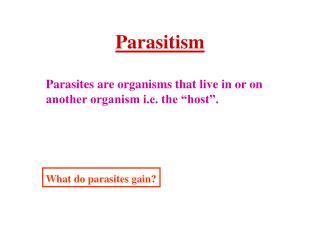 Parasitism