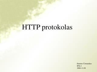 HTTP protokolas