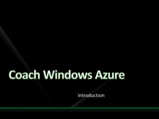 Coach Windows Azure