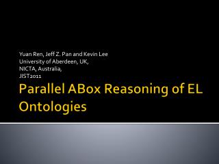 Parallel ABox Reasoning of EL Ontologies