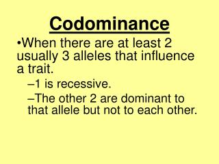 Codominance