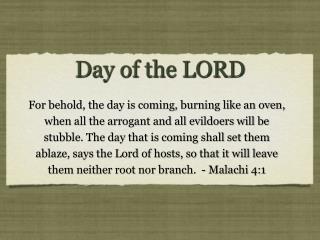Day of the LORD