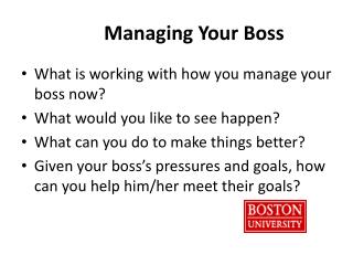 Managing Your Boss