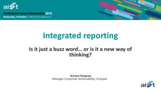 Integrated reporting