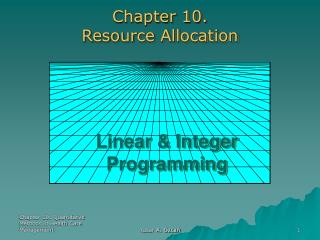 Chapter 10. Resource Allocation