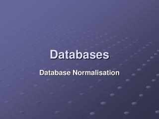 Databases