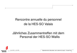 Rencontre annuelle du personnel de la HES-SO Valais