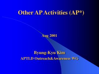 Other AP Activities (AP*)