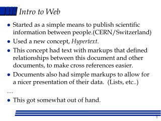 Intro to Web