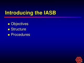 Introducing the IASB