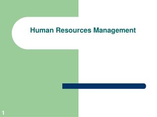 Human Resources Management