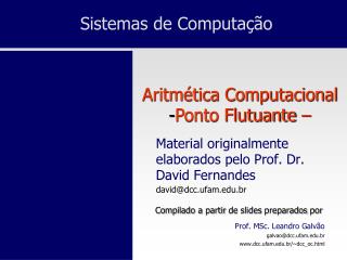 Sistemas de Computação