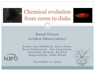 Chemical evolution from cores to disks