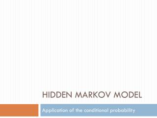 Hidden Markov model