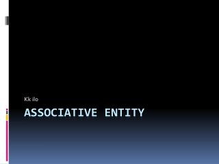 Associative entity