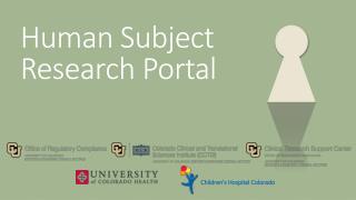 Human Subject Research Portal