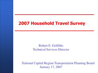 2007 Household Travel Survey