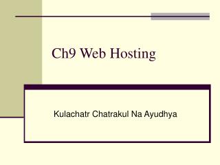 Ch9 Web Hosting