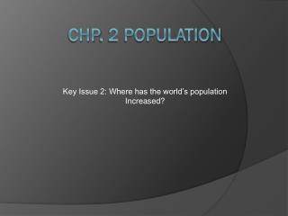 Chp . 2 Population