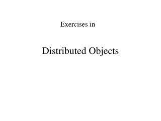 Distributed Objects